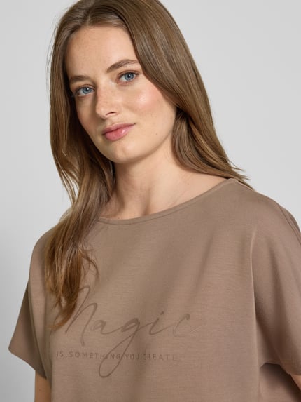 Christian Berg Woman Sweatshirt mit 1/2-Arm Mittelbraun 3
