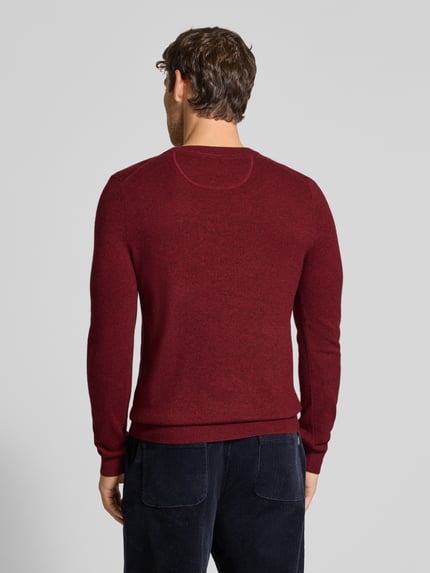 MCNEAL Gebreide pullover van wolmix met kasjmiermix Bordeaux gemêleerd - 5
