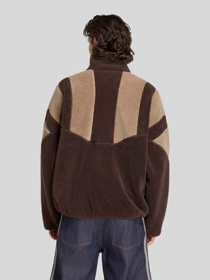 adidas Originals Kurtka teddy o kroju relaxed fit z wyhaftowanym logo Ciemnobrązowy 5