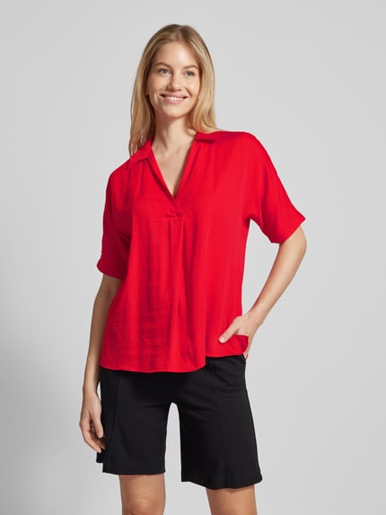 someday. Blouseshirt met platte kraag, model 'Zerike' Rood - 4
