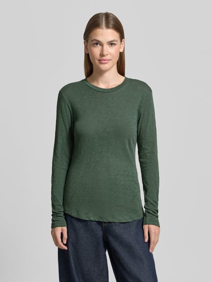 Marc O'Polo Regular fit shirt met lange mouwen van puur katoen Flessengroen - 4