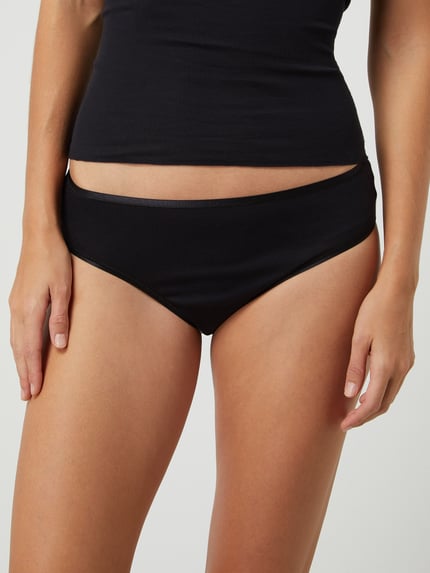 HANRO Slip van katoen - naadloos, model 'Cotton Seamless' Zwart - 4