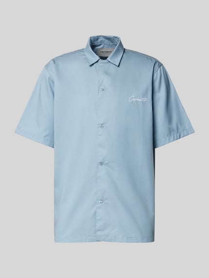 Regular Fit Freizeithemd mit Label-Stitching Shop The Look MANNEQUINE