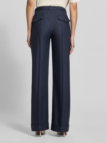 BOSS Wide Leg Hose aus Viskose-Mix Modell 'Talia5' Marine 5