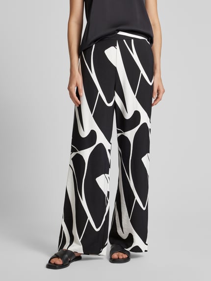 COMMA Stoffhose mit Allover-Muster Black 4