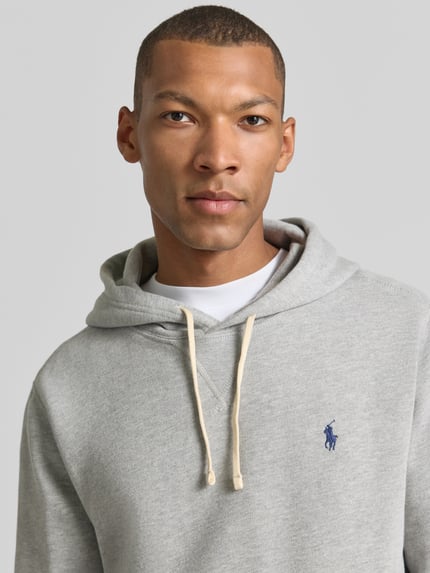 Polo Ralph Lauren bluza z kapturem o kroju regular fit z mieszanki bawełny Jasnoszary melanż 3