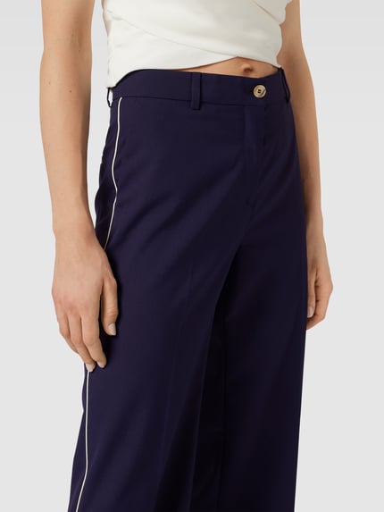 BAUM & PFERDGARTEN Loose fit stoffen broek met knoopsluiting Blauw - 3