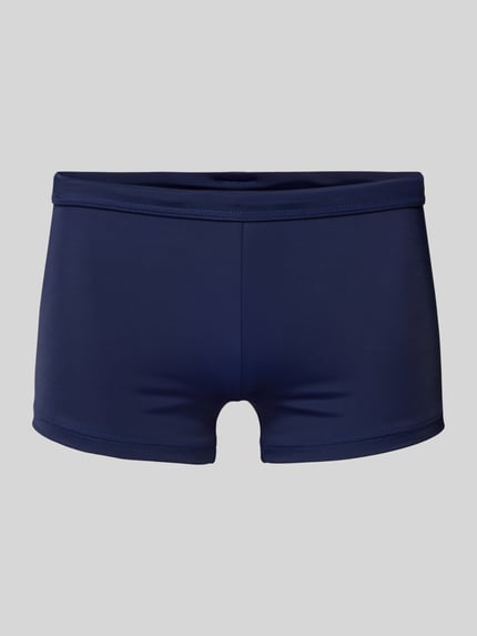 HOM Badehose in unifarbenem Design Modell 'SEA LIFE' Dunkelblau 1
