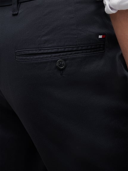 Tommy Hilfiger Chinosy o prostym kroju z mieszanki bawełny model 'DENTON' Granatowy 3