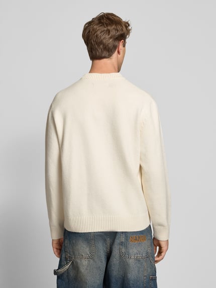 JACK & JONES Gebreide pullover met labelstitching, model 'NORREBRO' Wit - 5