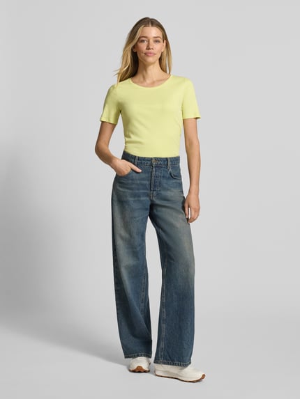 s.Oliver RED LABEL T-shirt o kroju regular fit z czystego interlockowego dżerseju bawełnianego Żółty 1