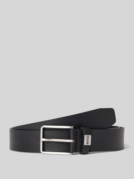 BOSS Ledergürtel mit Label-Prägung Modell 'ELIO' Black 1