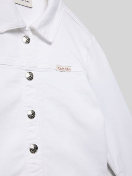 Calvin Klein Jeans Jeansjack met knoopsluiting Wit - 2