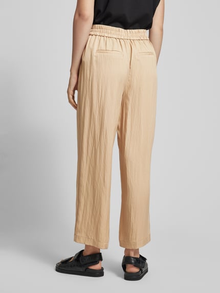 zero Flared Stoffhose mit fixierten Bügelfalten Sand 5