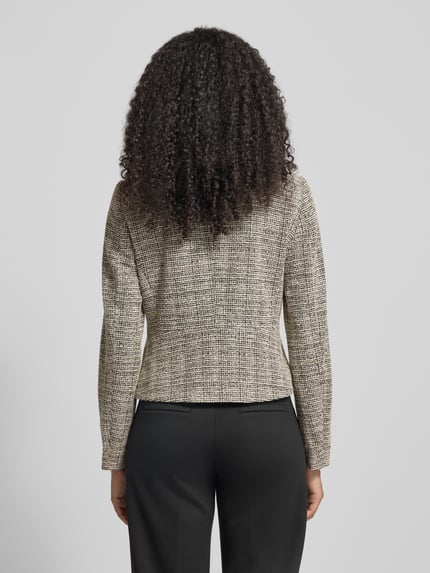 Christian Berg Woman Selection Regular fit jacquardblazer met ronde hals Camel - 5