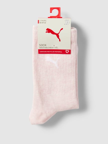 PUMA Sokken met labeldetails in een set van 2 paar Rosé gemêleerd - 3