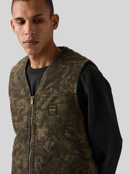 Levi's® Regular Fit Weste aus reiner Baumwolle Modell 'SARATOGA' Khaki 3