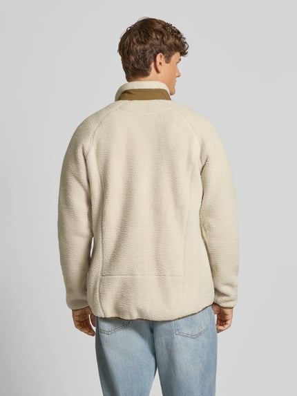 Helly Hansen Fleecejacke mit Label-Stitching und Brusttasche Offwhite Melange 5