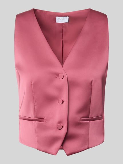 Weste aus Satin mit V-Ausschnitt Shop The Look MANNEQUINE