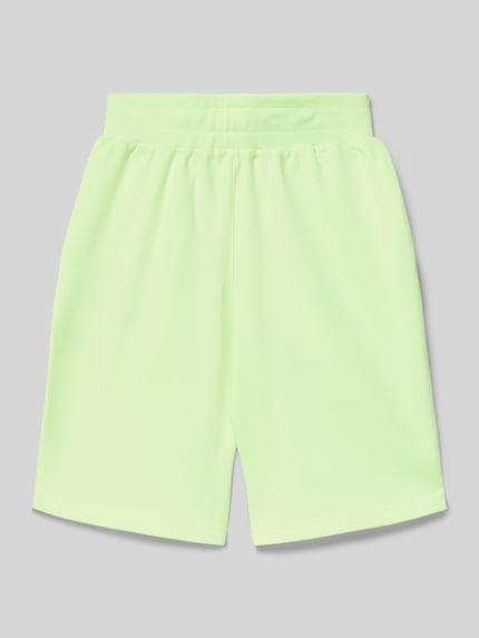 Productfoto, Regular Fit Shorts met Motiv-Patch van BILLIEBLUSH in lichtgeel puur katoen met elastische band en steekzakken, kindermaten