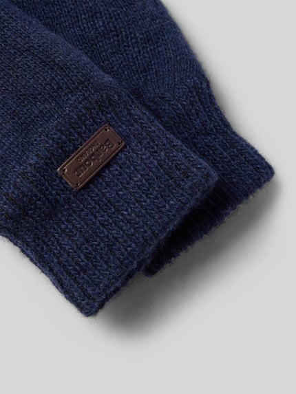 Barbour Handschuhe aus Woll-Mix mit Rippbündchen Mittelgrau 2