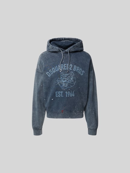 Dsquared2 oversized hoodie met labelprint Bleu - 2
