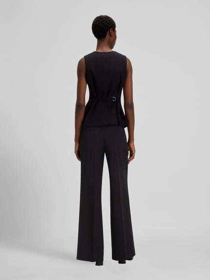BOSS Orange Wijde broek met persplooien Zwart - 5