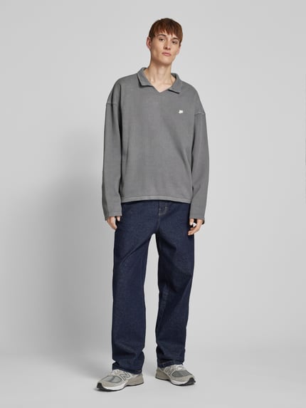 PEGADOR Longsleeve mit V-Ausschnitt Taupe 1