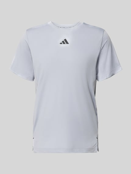adidas Training Krój regular fit Sport Damski t-shirt z Nadruk z logo Średnioszary 2