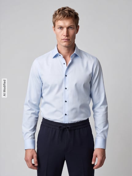 OLYMP Level 5 Slim Fit Businesshemd mit Kentkragen Bleu 4