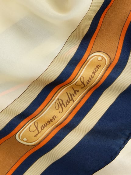 Lauren Ralph Lauren Tuch aus Seide mit Logo-Schriftzug Camel 2