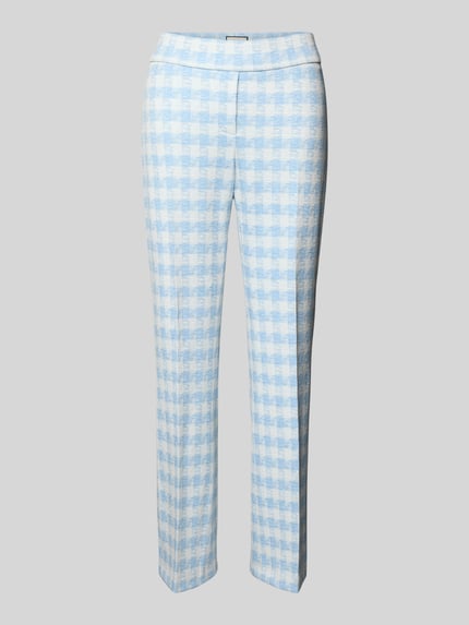 SEDUCTIVE Broek in verkorte pasvorm met persplooien, model 'NANETTE' Lichtblauw - 2