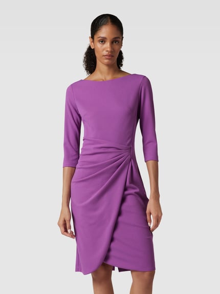 Paradi Cocktailjurk in wikkellook Fuchsia - 4