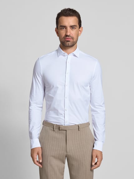 OLYMP No. Six Super Slim Business-Hemd mit Kentkragen Weiss 4
