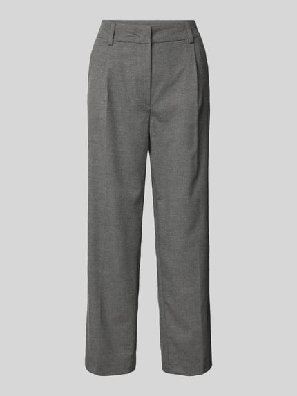 MAC Flared Stoffhose mit Bundfalten Modell 'Sara Pleat' Hellgrau 2