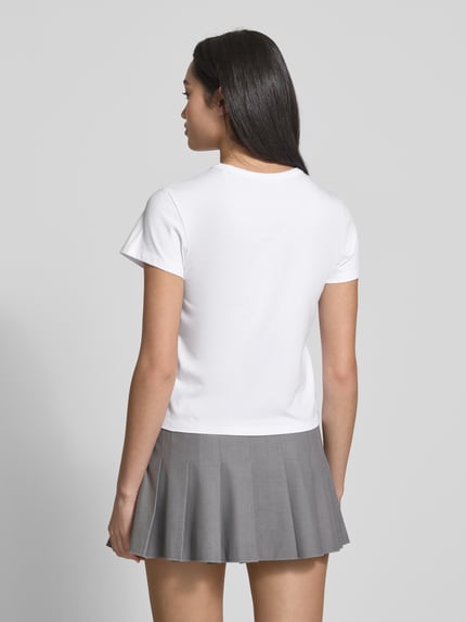 REVIEW T-Shirt mit Label-Print Weiss 5