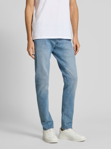 JACK & JONES Jeansy z 5 kieszeniami model ‘GLENN’ Jeansowy niebieski 4