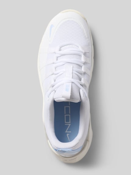 Produktfoto, Sneaker mit Logo-Detail Modell 'Metcon' van Nike in wit met lichtblauw, afgeronde pasvorm, vetersluiting, dames sneaker, hakhoogte maat 40: 6 cm, schachthoogte 7 cm, schachtbreedte 6 cm