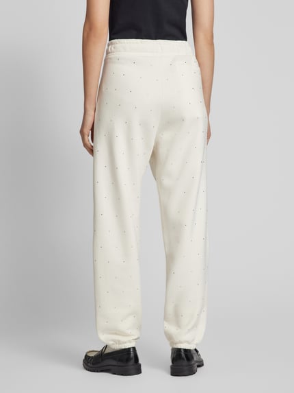REVIEW Sweatpants mit Ziersteinbesatz Offwhite 5