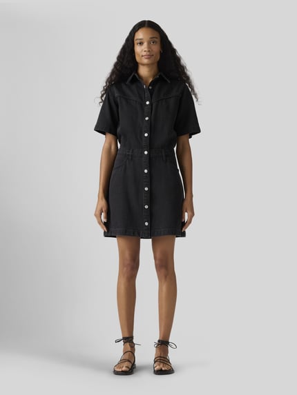 Levi's® Denimjurk met knoopsluiting van puur katoen Zwart - 4
