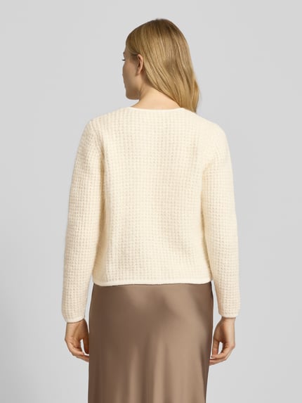 ba&sh Strickjacke aus Alpaka-Mix mit Woll-Anteil Modell 'HARRY' Ecru 5