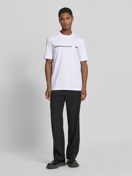 BOSS Regular Fit T-Shirt aus reiner Baumwolle Modell 'C-TAUT 41' Weiss 1