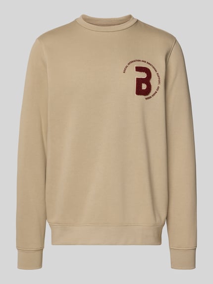 Blend Sweatshirt mit Label-Detail Modell 'FLORIAN' Beige 2