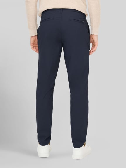 Brax Recht broek met viscose model 'Phil P' Marineblauw - 5