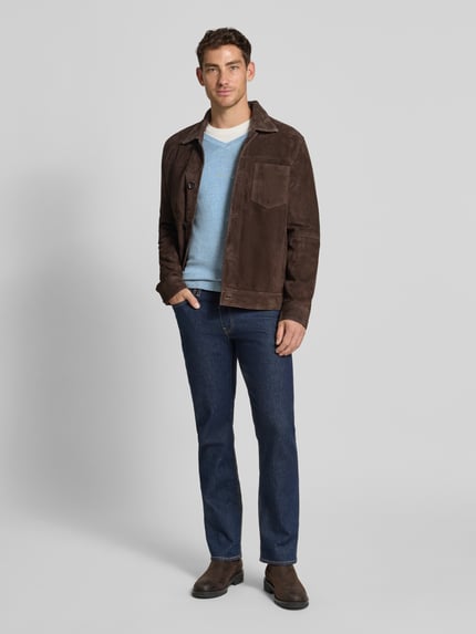 Tom Tailor Regular Fit Strickpullover aus reiner Baumwolle Jeansblau 1