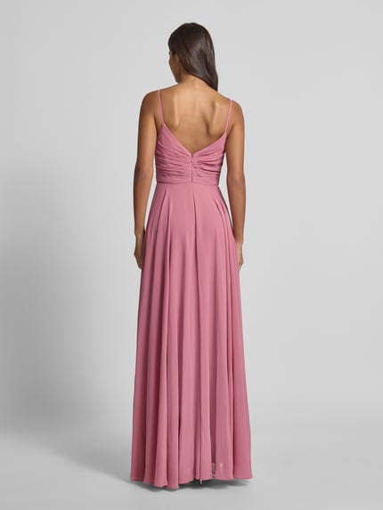 Mascara Abendkleid mit gelegten Falten Altrosa 5
