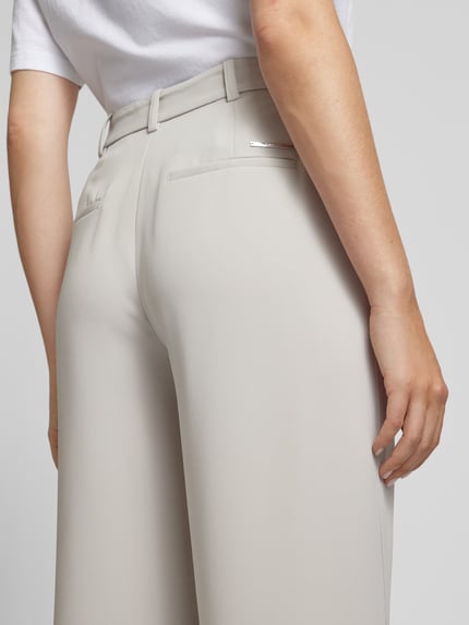 Calvin Klein Womenswear Wide leg stoffen broek met riemlussen Lichtgrijs - 3
