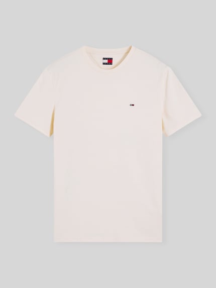 Tommy Jeans Slim Fit T-Shirt aus Baumwoll-Mix Sand 2
