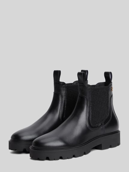 Tommy Hilfiger Chelseas aus echtem Rindsleder Black 1
