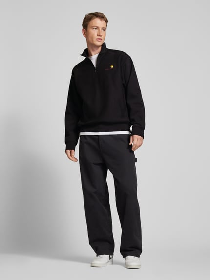 Carhartt Work In Progress Sweatshirt met schipperskraag, model 'AMERICAN SCRIPT' Zwart - 1
